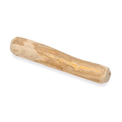 Tuggträ av naturligt trä, avlång form med slät yta.