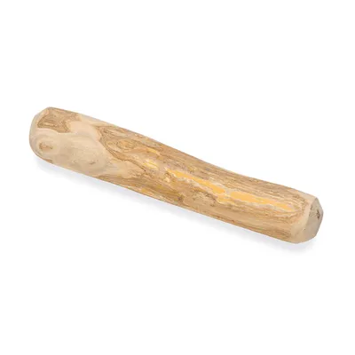 Bâton en bois naturel, forme cylindrique, surface lisse avec veinures visibles, sans marque ni texte apparent.