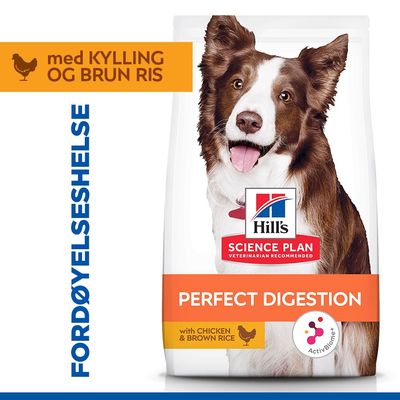 Hill's Science Plan Perfect Digestion Adult 1+ Medium med kylling & brun ris