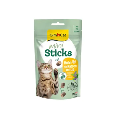 GimCat Mini Sticks - пиле с котешка мента (50 г)
