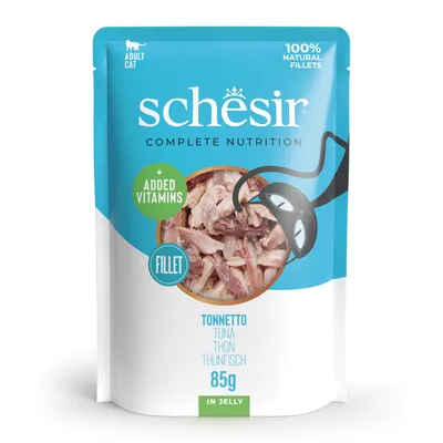Schesir Complete Nutrition filet w galarecie, 6 x 85 g - Tuńczyk Schesir Complete Nutrition filet w galarecie, 6 x 85 g - Tuńczyk