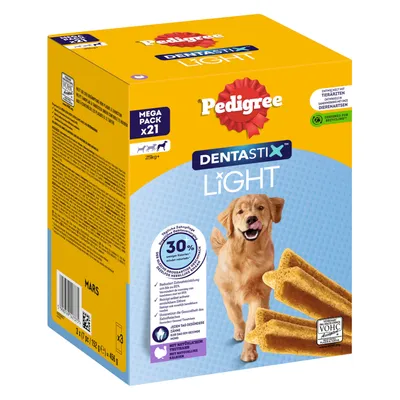Pedigree Dentastix Light: Dental Chews för stora hundar (>25 kg) - 21 st