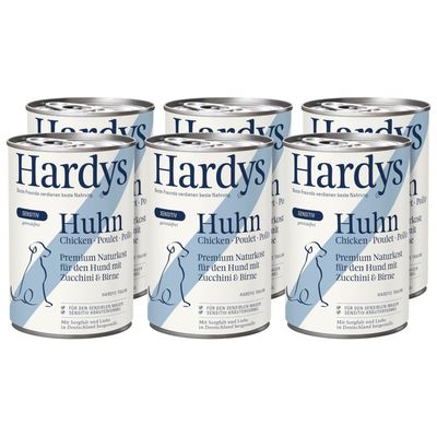 Hardys Huhn Sensitive, prémium természetes eledel kutyáknak cukkinivel és körtével, gabonamentes, érzékeny gyomorra alkalmas, Németországban készült.