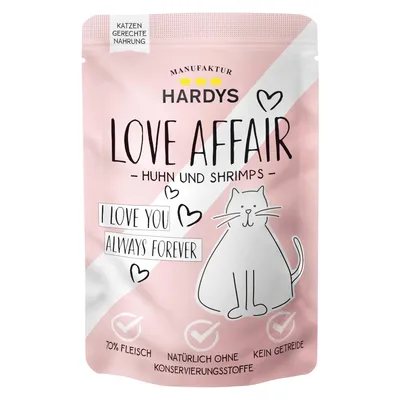 Lot Hardys LOVE AFFAIR 24 x 100 g – poulet, crevettes