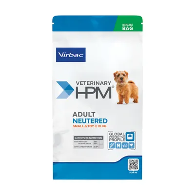 Virbac Veterinary HPM Adult Dog Neutered Small & Toy - Varčno pakiranje: 2 x 7 kg