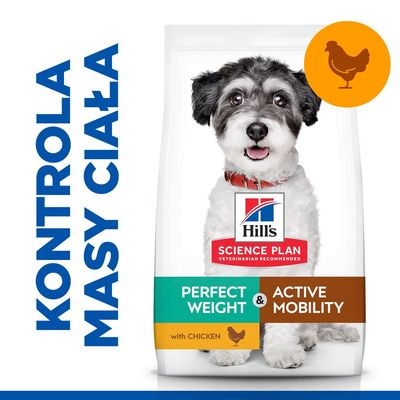 Hill's Science Plan Perfect Weight & Active Mobility Adult Small & Mini, kurczak