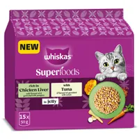 Whiskas 1+ Superfoods Mixed Selection in Jelly - Saver Pack: 30 x 50g