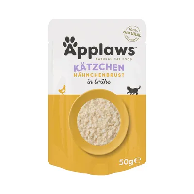 Applaws Natural Cat Food, kissanpentu kananrinta liemessä, 100 % luonnolliset ainesosat, 50 g.