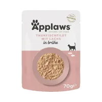 Sparpaket Applaws Cat Natural in Brühe 48 x 70 g - Thunfischfilet mit Lachs