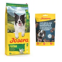 Josera 3 kg + Friandises 70 / 150 g offertes ! - 3 kg Festival + 70 g Meat Chunks Poulet