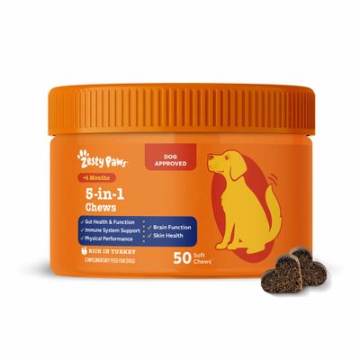 Zesty Paws 5-in-1 Chews puran 50 žvečilnih tablet