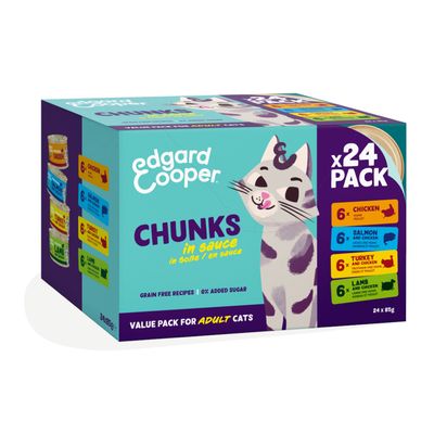 Edgard & Cooper natvoer Cat Chunks 24 x 85 g