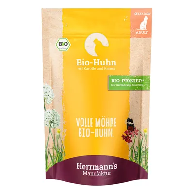 Herrmanns Selection / Bio-Selection 12 x 100 g - Pollo bio con Carota bio & Kamut bio