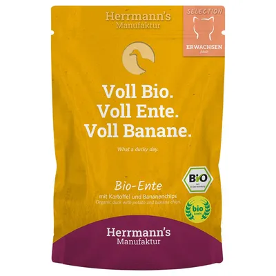 Herrmanns Selection / Bio-Selection 12 x 100 g - Ekologisk kyckling med ekologisk morot & ekologiskt kamut