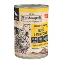 Wiejska Zagroda Dog 12 x 400 g - Pavo y cordero