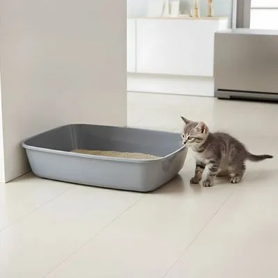 Savic kattenbak Iriz zonder rand, 42 cm - grijs