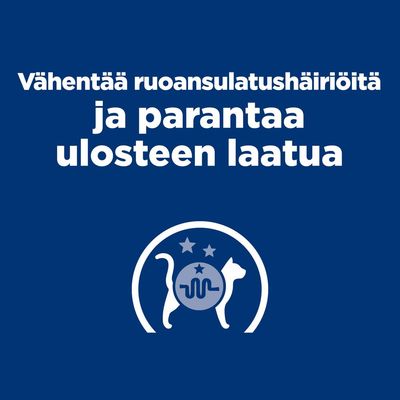 Vähentää ruoansulatushäiriöitä ja parantaa ulosteen laatua.