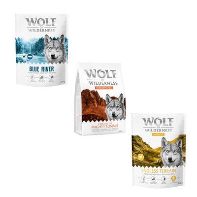 15% taniej! Wolf of Wilderness, karma sucha dla psa, 3 x 400 g