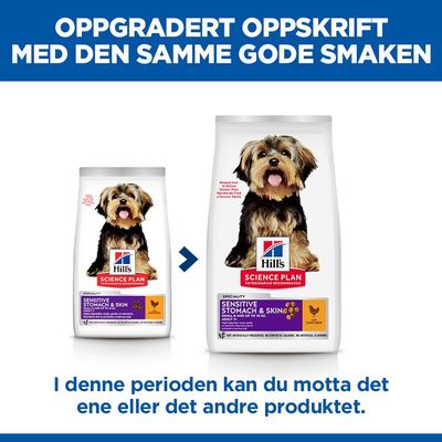 Hill's Science Plan Sensitive Stomach & Skin Adult 1+ Small & Mini med kylling