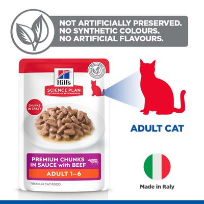 Hill's Science Plan Adult - cat wet food - Saver Pack: Beef (24 x 85g)