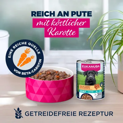 Eukanuba Adult Reich an Pute mit Karotten Eukanuba Adult Reich an Pute mit Karotten