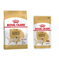 Royal Canin Breed Dry Dog Food + Royal Canin Wet Dog Food - 15% Off! * - Labrador Retriever Adult (12kg) + Labrador Retriever Adult in Gravy (10 x 140g)