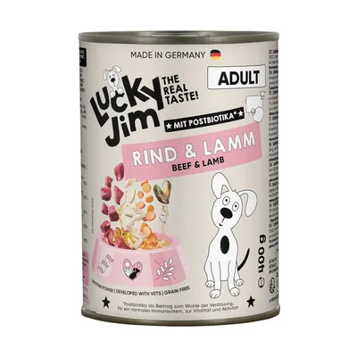 Lucky Jim Voksen 6 x 400 g - Oksekød & Lam