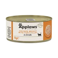 Applaws au bouillon 6 x 70 g - blanc de poulet avec filet de thon