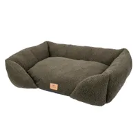Ferplast knuffelbed Pamper Bouclé, groen - L 78 x B 56 x H 22 cm