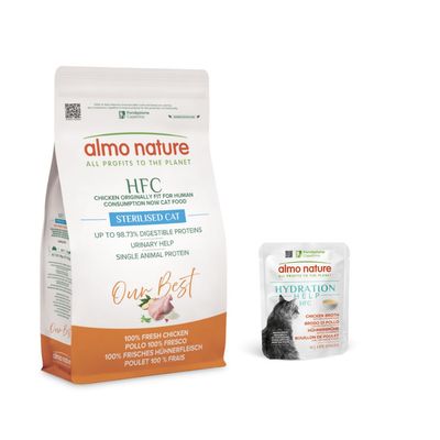 1,2 kg Almo Nature HFC + 6 x 50 g passendes Nassfutter gratis!