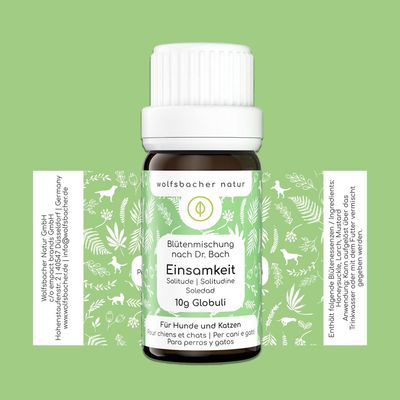 Wolfsbacher Natur Bach Flowers for Dogs and Cats - dog supplements - Aggression (10g)