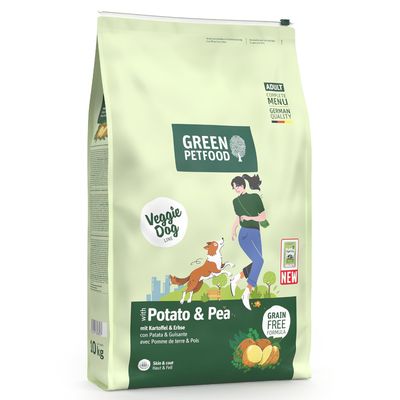Green Petfood VeggieDog Grainfree, pomme de terre et pois 10 kg