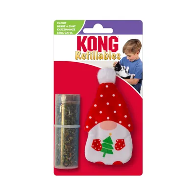 KONG Holiday Refillables Gnome Cat Toy - 1 Toy