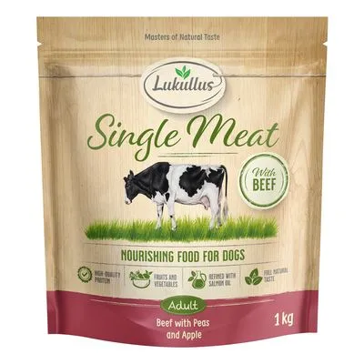 Lukullus Single Meat nötkött - Ekonomipack: 2 x 12 kg nytt recept