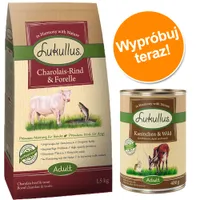 Pakiet próbny Lukullus, kaczka z jagnięciną (1,5 kg) +  królik z dziczyzną (400 g) - Adult, Kaczka piżmowa i jagnięcina (1,5kg) +  królik z dziczyzną (400 g)