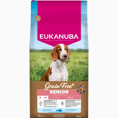 Eukanuba Grain Free Senior Small & Medium med havfisk - 12 kg