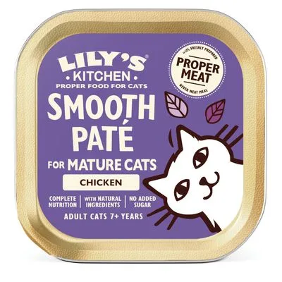 Lily's Kitchen Senior Smooth Paté Selection Pollo umido gatto - 19 x 85 g 
