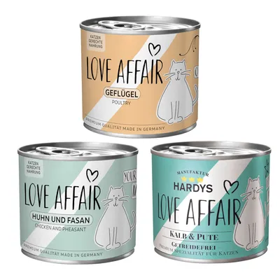Sparpaket Hardys LOVE AFFAIR 24 x 200 g / 185 g - Mixpaket (3 Sorten, 24 x 200 g)
