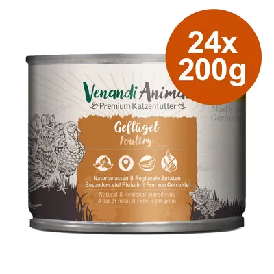 Lot économique Venandi Animal 24 x 200 g - poulet et lapin