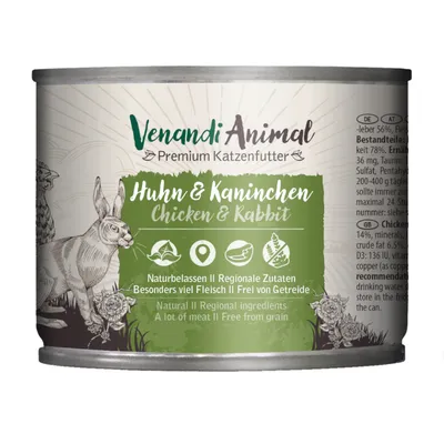 Venandi Animal 6 x 200 g Csirke & nyúl