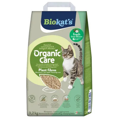 Biokat's Organic Care rostlinná vlákna Fresh - 3,2 kg (8 l) Biokat's Organic Care rostlinná vlákna Fresh - 3,2 kg (8 l)