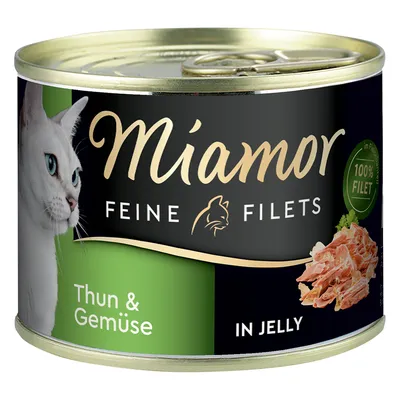 Miamor Fine Filets gazdaságos csomag 12 x 185 g - Tonhal & zöldség aszpikban