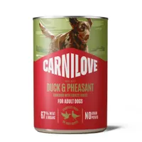 Carnilove Dog în Paté 6 x 400 g - Rață & Fazan