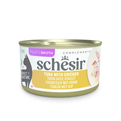 Schesir Complements hús- vagy hallében 12 x 70 g - Tonhal & csirke