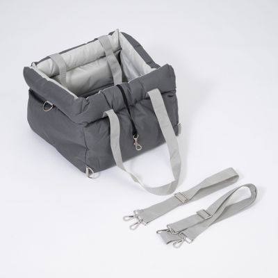 zooplus Basics Hundeautositz, grau - L 45 x B 41 x H 29 cm