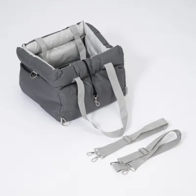 zooplus Basics kutya autós ülés, szürke - H 45 x Sz 41 x M 29 cm