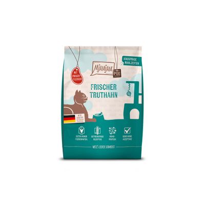 MjAMjAM Pur Dinde fraîche, avec viande fraîche, repas croustillants, teneur extra élevée en viande, recette sans céréales, monoprotéine, très haute appétence.