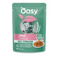 Oasy Adult Bocconcini in Salsa Buste 12 x 85 g - Sterilized Maiale