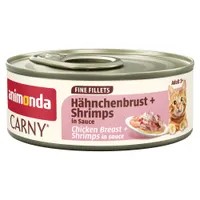 animonda Carny Adult Fijne Filets in Saus 12 x 60 g - Kipfilet & garnalen