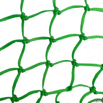 Rete verde con struttura a maglie quadrate, adatta a diversi usi.